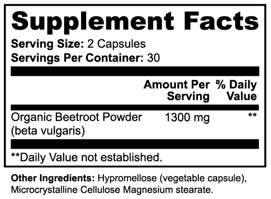 NYVERAQ Beetroot Capsules a Blood Flow & Heart Support