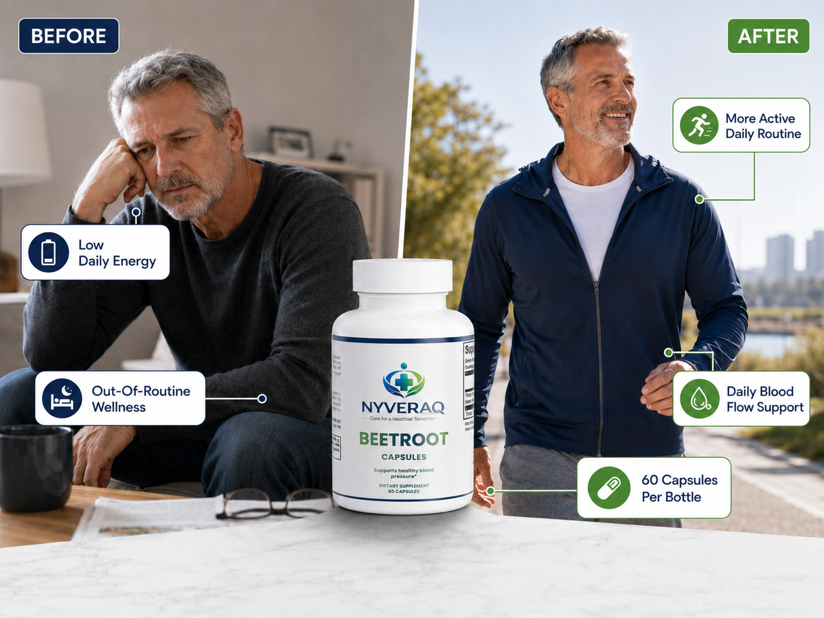 NYVERAQ Beetroot Capsules a Blood Flow & Heart Support